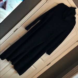 G by Giuliana Black split front Ribbed Duster Sweater